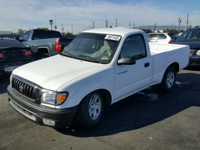 5TENL42N11Z855563 - 2001 TOYOTA TACOMA WHITE photo 2