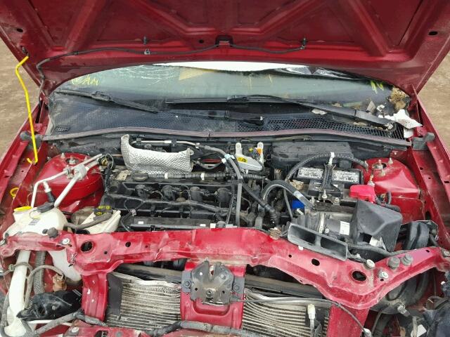 1FAHP3FNXAW214386 - 2010 FORD FOCUS SE RED photo 7