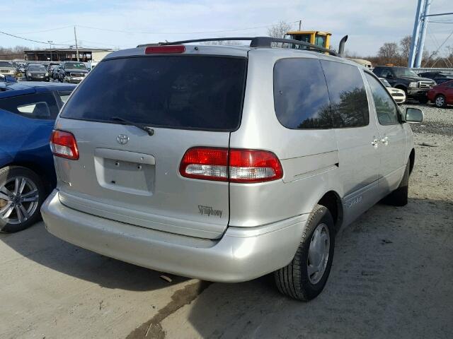 4T3ZF13C62U471375 - 2002 TOYOTA SIENNA LE SILVER photo 4