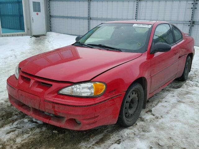 1G2NW12E43C224348 - 2003 PONTIAC GRAND AM G RED photo 2