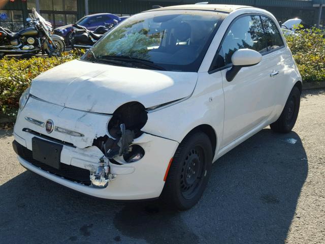 3C3CFFDR6ET288340 - 2014 FIAT 500 POP WHITE photo 2