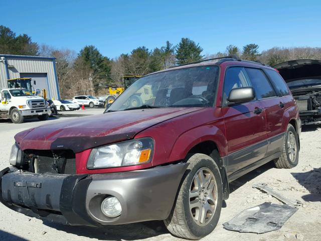 JF1SG67665H725635 - 2005 SUBARU FORESTER 2 RED photo 2
