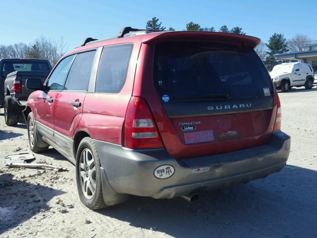 JF1SG67665H725635 - 2005 SUBARU FORESTER 2 RED photo 3