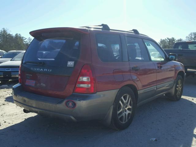 JF1SG67665H725635 - 2005 SUBARU FORESTER 2 RED photo 4