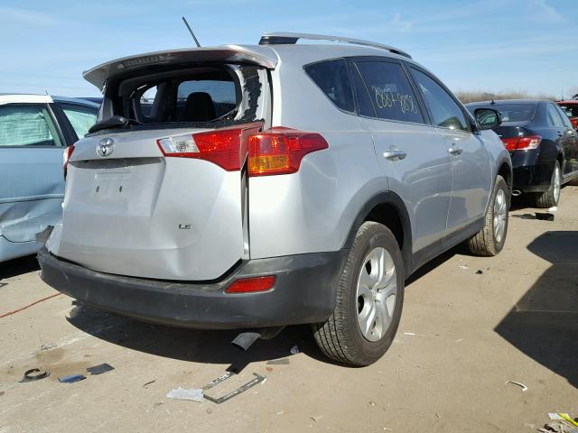 JTMZFREV7DD004253 - 2013 TOYOTA RAV4 LE SILVER photo 4