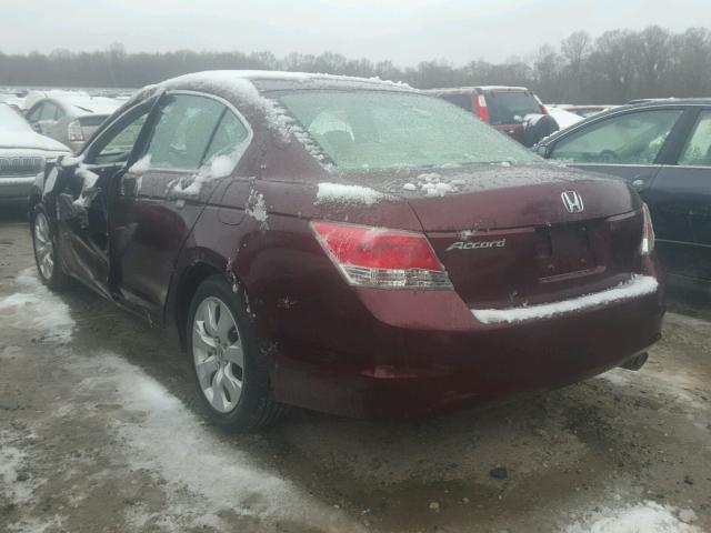 1HGCP26759A198978 - 2009 HONDA ACCORD EX MAROON photo 3