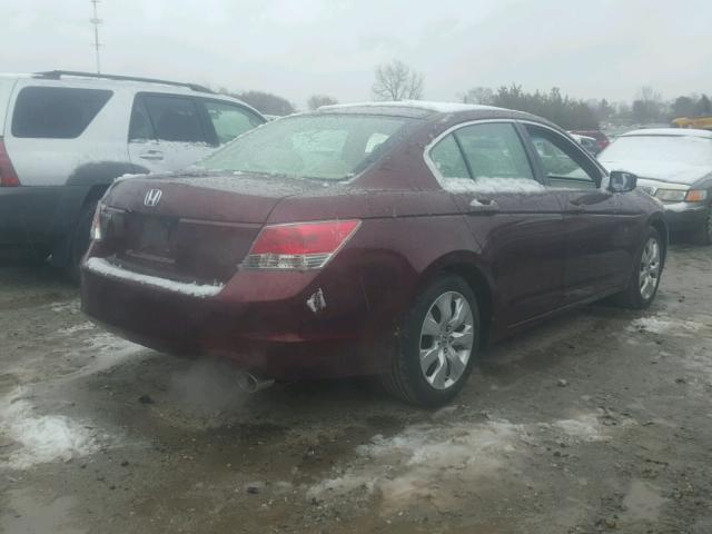 1HGCP26759A198978 - 2009 HONDA ACCORD EX MAROON photo 4