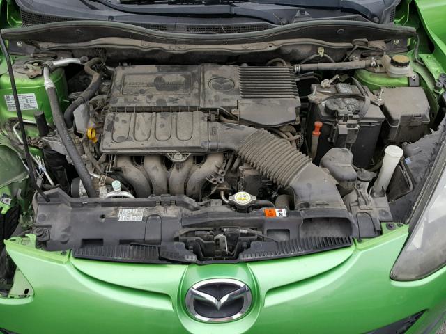 JM1DE1HZ7B0109523 - 2011 MAZDA MAZDA2 GREEN photo 7