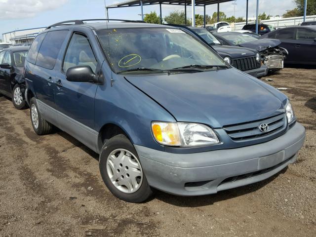 4T3ZF19C52U484058 - 2002 TOYOTA SIENNA CE BLUE photo 1