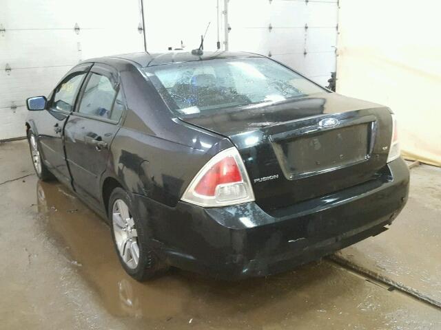 3FAHP07Z37R196129 - 2007 FORD FUSION SE BLACK photo 3