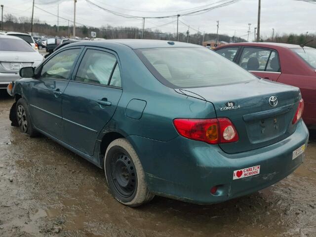 1NXBU4EEXAZ169540 - 2010 TOYOTA COROLLA BA GREEN photo 3