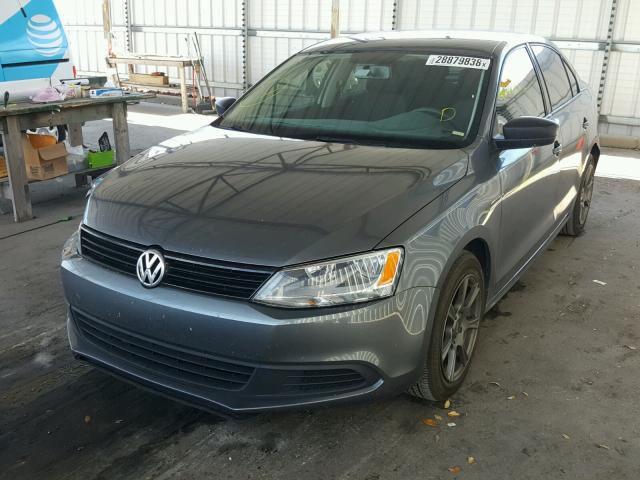 3VW2K7AJ8CM309765 - 2012 VOLKSWAGEN JETTA BASE GRAY photo 2