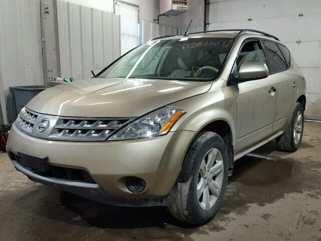 JN8AZ08W06W523595 - 2006 NISSAN MURANO SL TAN photo 2