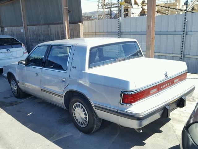 1B3XC5630LD823482 - 1990 DODGE DYNASTY LE SILVER photo 3