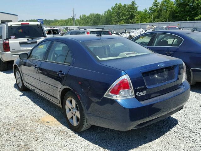 3FAHP07Z37R247810 - 2007 FORD FUSION SE BLUE photo 3