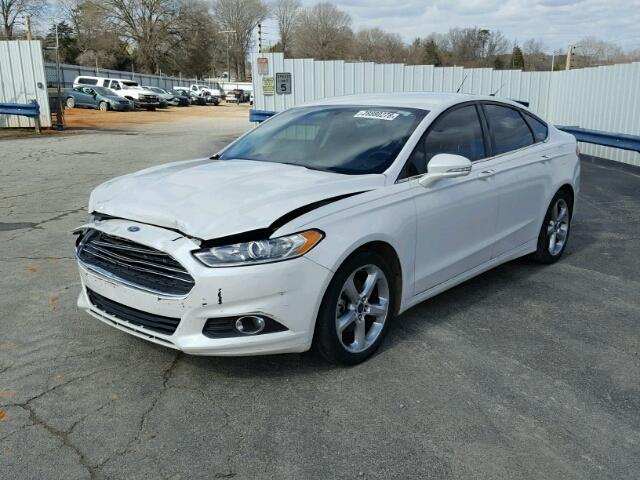 3FA6P0H7XER342981 - 2014 FORD FUSION SE WHITE photo 2