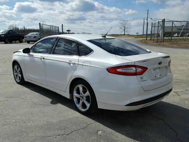 3FA6P0H7XER342981 - 2014 FORD FUSION SE WHITE photo 3