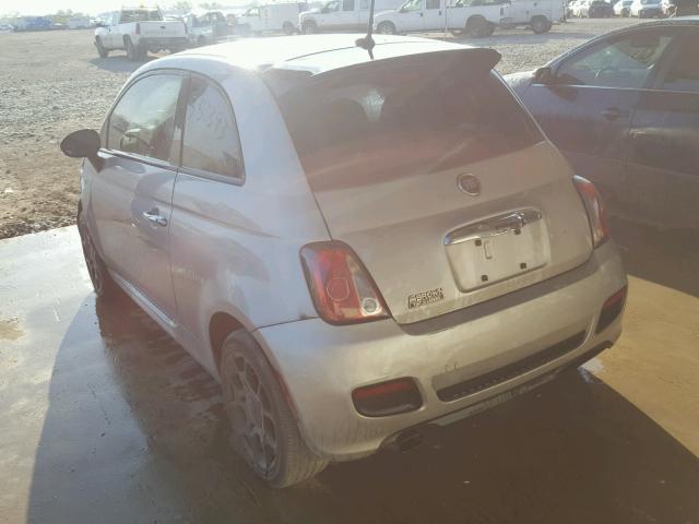 3C3CFFBR0DT749422 - 2013 FIAT 500 SPORT SILVER photo 3