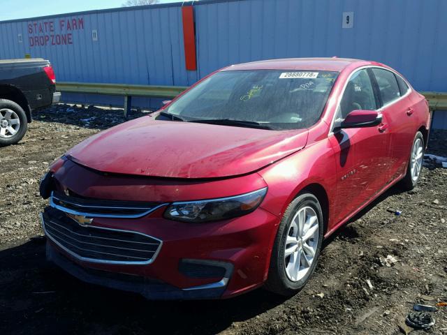 1G1ZE5ST2GF297561 - 2016 CHEVROLET MALIBU LT RED photo 2