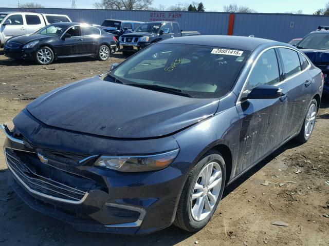 1G1ZE5ST3GF298220 - 2016 CHEVROLET MALIBU LT BLUE photo 2