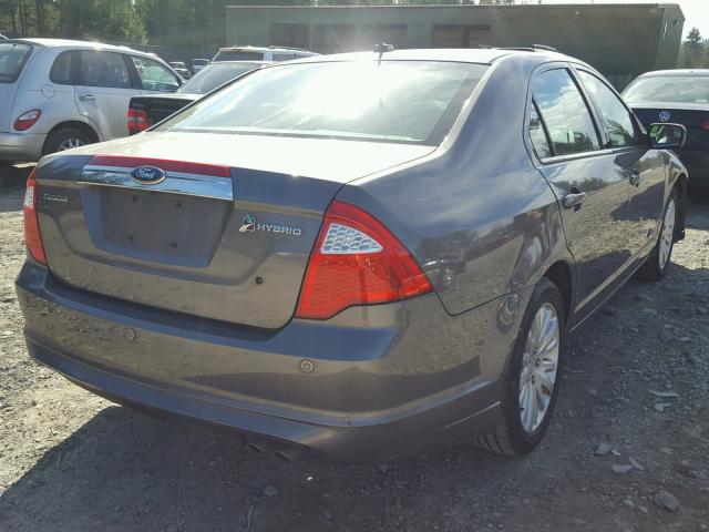 3FADP0L39AR309623 - 2010 FORD FUSION HYB GRAY photo 4