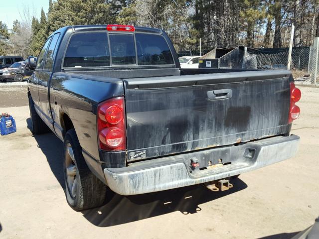 1D7HU18257S221326 - 2007 DODGE RAM 1500 S BLACK photo 3