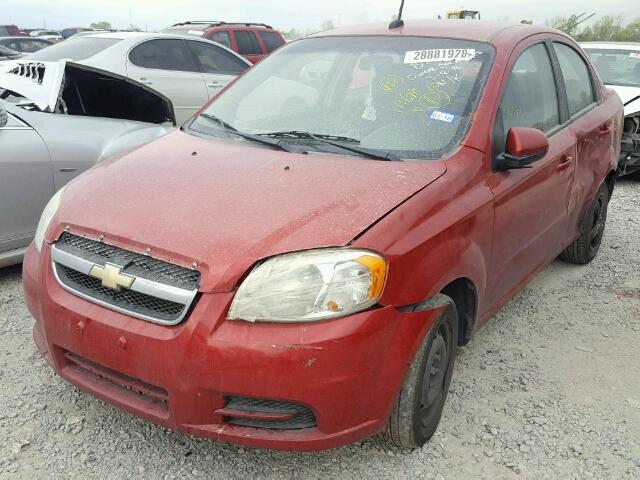 KL1TD5DE3BB185440 - 2011 CHEVROLET AVEO LS RED photo 2