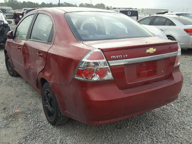 KL1TD5DE3BB185440 - 2011 CHEVROLET AVEO LS RED photo 3