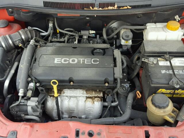 KL1TD5DE3BB185440 - 2011 CHEVROLET AVEO LS RED photo 7