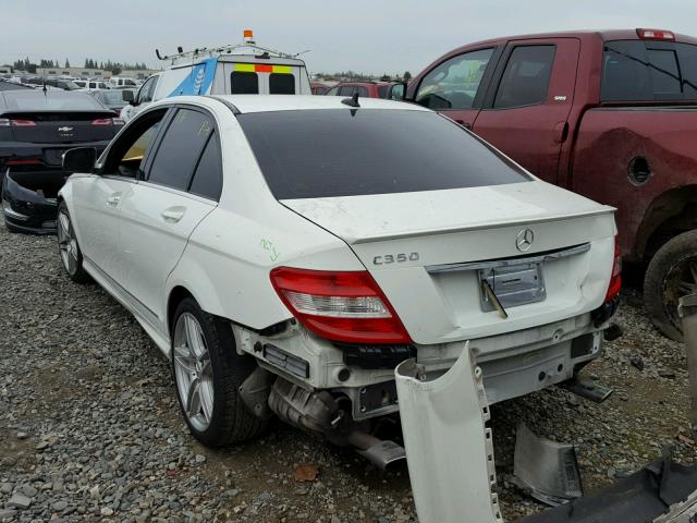 WDDGF56X38F189661 - 2008 MERCEDES-BENZ C 350 WHITE photo 3