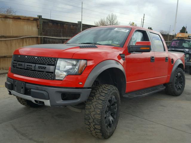 1FTFW1R67CFB95182 - 2012 FORD F150 SVT R RED photo 2