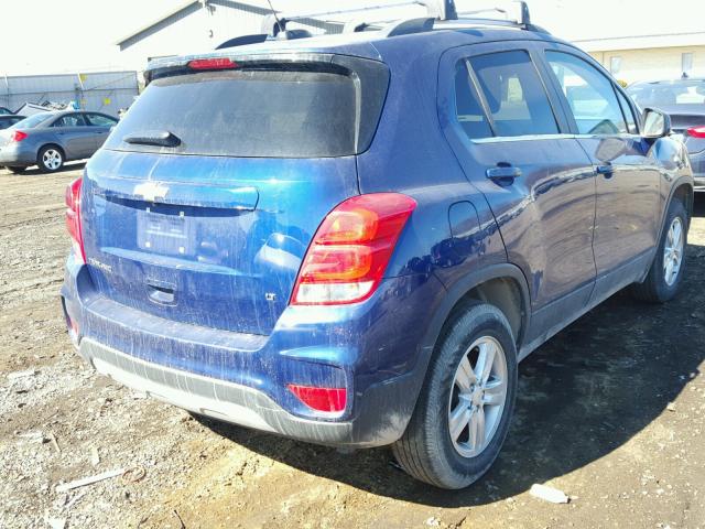 3GNCJPSB9HL172938 - 2017 CHEVROLET TRAX 1LT BLUE photo 4