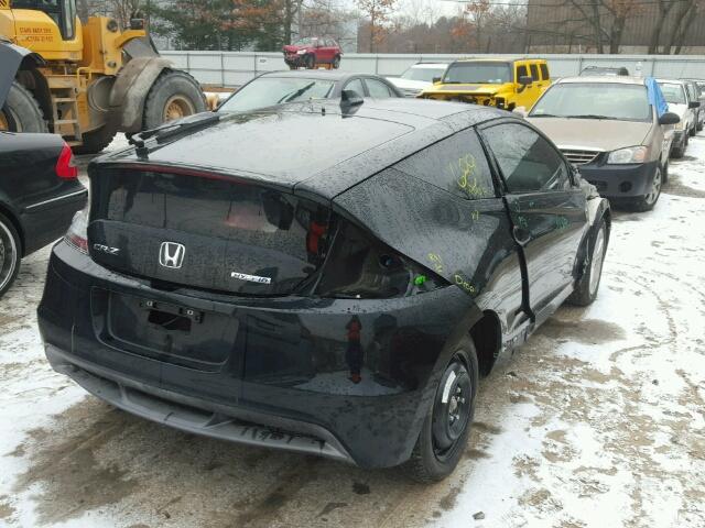 JHMZF1C68BS013628 - 2011 HONDA CR-Z EX BLACK photo 4