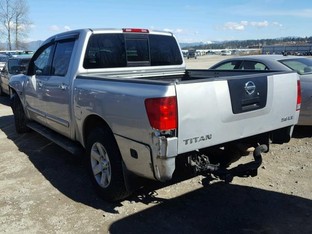 1N6AA07A94N575784 - 2004 NISSAN TITAN XE SILVER photo 3