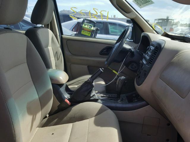 1FMYU02Z75KA90029 - 2005 FORD ESCAPE XLS GREEN photo 5