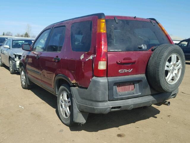 JHLRD78803C005073 - 2003 HONDA CR-V EX MAROON photo 3