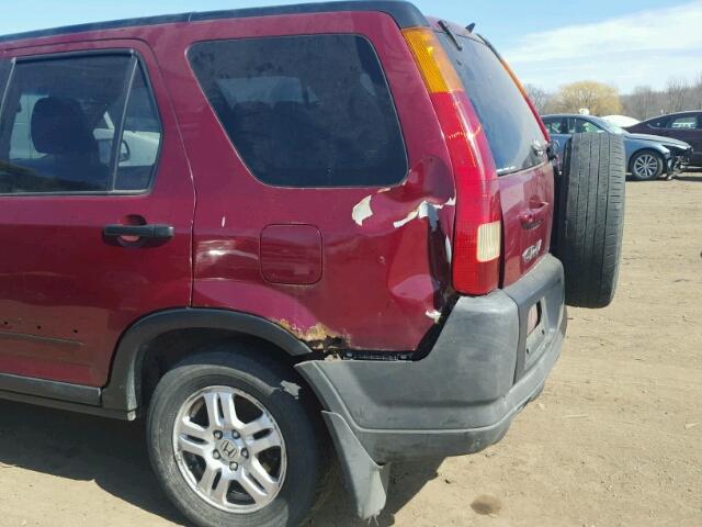 JHLRD78803C005073 - 2003 HONDA CR-V EX MAROON photo 9