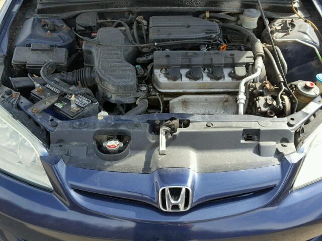 2HGES16534H620076 - 2004 HONDA CIVIC LX BLUE photo 7