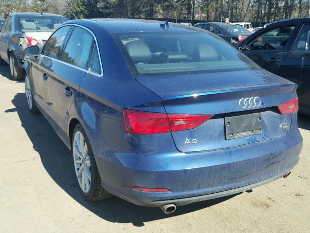 WAUEFGFF1F1049054 - 2015 AUDI A3 PREMIUM BLUE photo 3