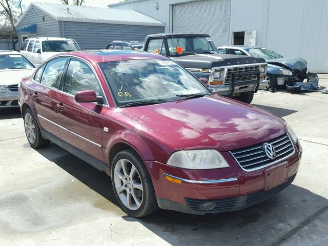 WVWRH63B11P129406 - 2001 VOLKSWAGEN PASSAT GLX BURGUNDY photo 1