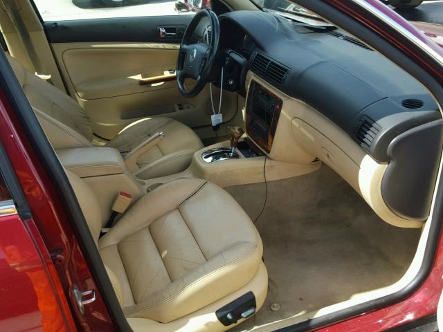 WVWRH63B11P129406 - 2001 VOLKSWAGEN PASSAT GLX 勃艮第红 照片 5
