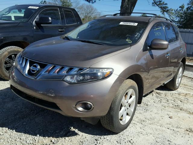 JN8AZ18U49W004218 - 2009 NISSAN MURANO S GOLD photo 2