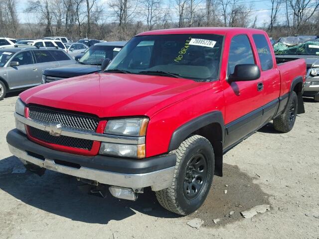 1GCEK19Z65Z357757 - 2005 CHEVROLET SILVERADO RED photo 2