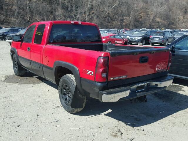 1GCEK19Z65Z357757 - 2005 CHEVROLET SILVERADO RED photo 3