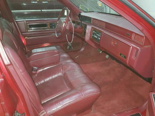 1G6CD53B4P4268955 - 1993 CADILLAC DEVILLE RED photo 5