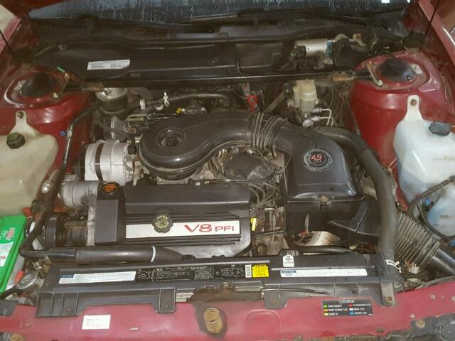 1G6CD53B4P4268955 - 1993 CADILLAC DEVILLE RED photo 7