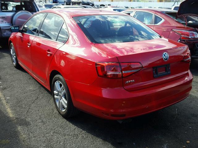 3VW2K7AJ1FM253592 - 2015 VOLKSWAGEN JETTA BASE 红色 照片 3