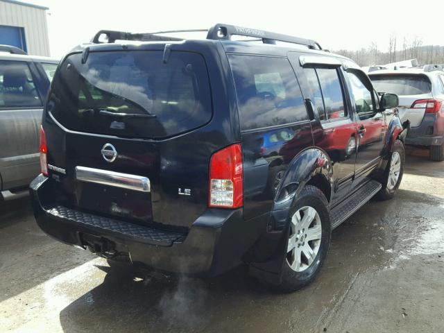 5N1AR18W06C603364 - 2006 NISSAN PATHFINDER BLACK photo 4