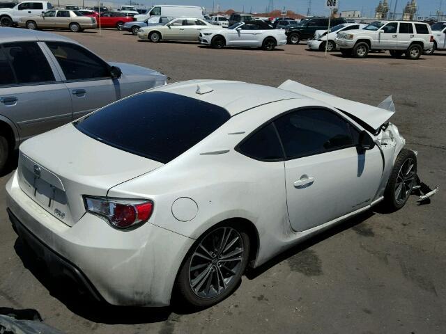 JF1ZNAA12D1731007 - 2013 TOYOTA SCION FR-S WHITE photo 4