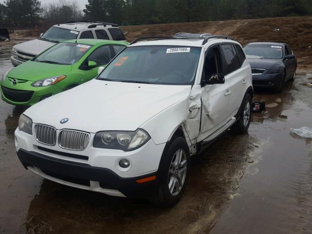 WBXPC93437WF14754 - 2007 BMW X3 3.0SI WHITE photo 2